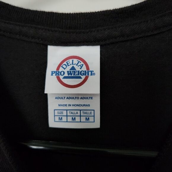 Delta Proweight Black Graphic Mr. Claus T-Shirt Size Medium - Picture 5 of 6